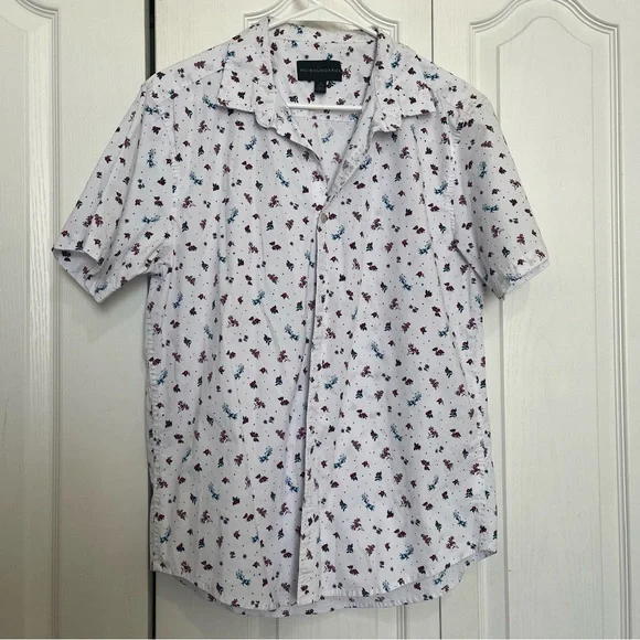White Floral Short Sleeve Shirt (Box C) - Picture 4 of 8